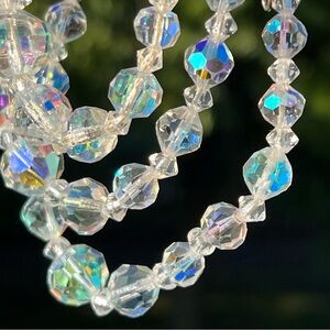 😍 Vintage Bundle Aurora Borelis AB Necklace, Bracelet & Earring Set Lot